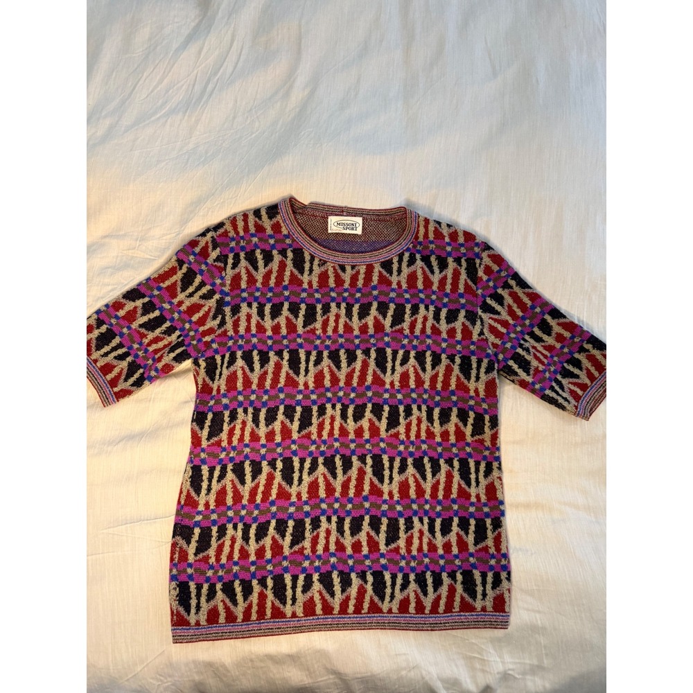 90s Missoni Sport Graphic Knit Sweater Made in Italy‎ Unisex